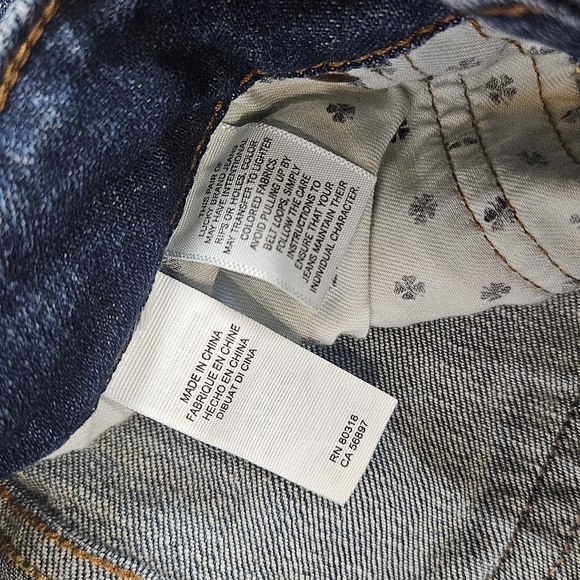 Lucky Brand Jeans Womens Size 2 Lolita Skinny Dark Wash Distressed‎ Skinny Denim - Picture 7 of 9